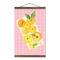 Watercolor Citrus Board Teak Hanging Canvas